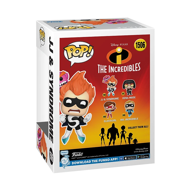 Funko POP! Disney: The Incredibles 20th Anniversary: Jack Jack and Syndrome 5.7-in Vinyl Figure