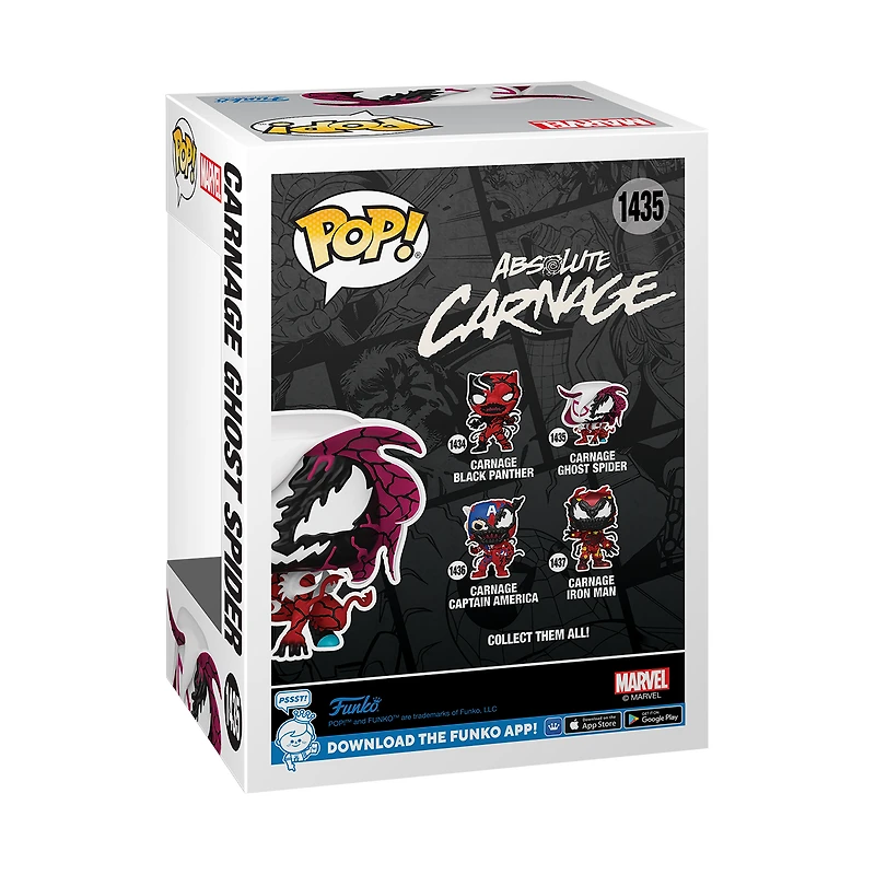 Funko POP! Marvel: Carnageized Ghost Spider 3.05-in Vinyl Bobblehead Figure
