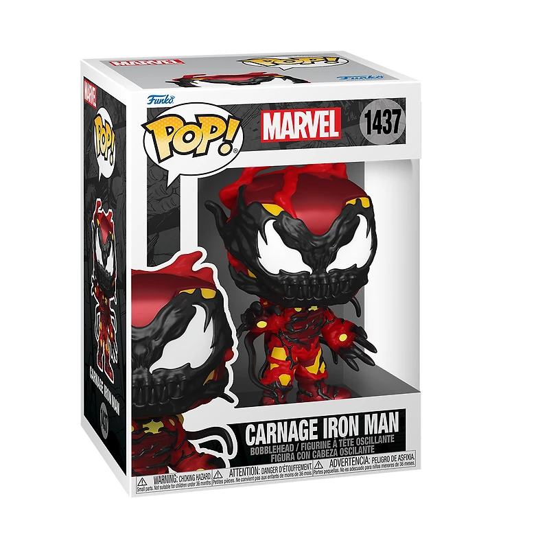 Funko POP! Marvel: Carnageized Iron Man 4.1-in Vinyl Bobblehead Figure