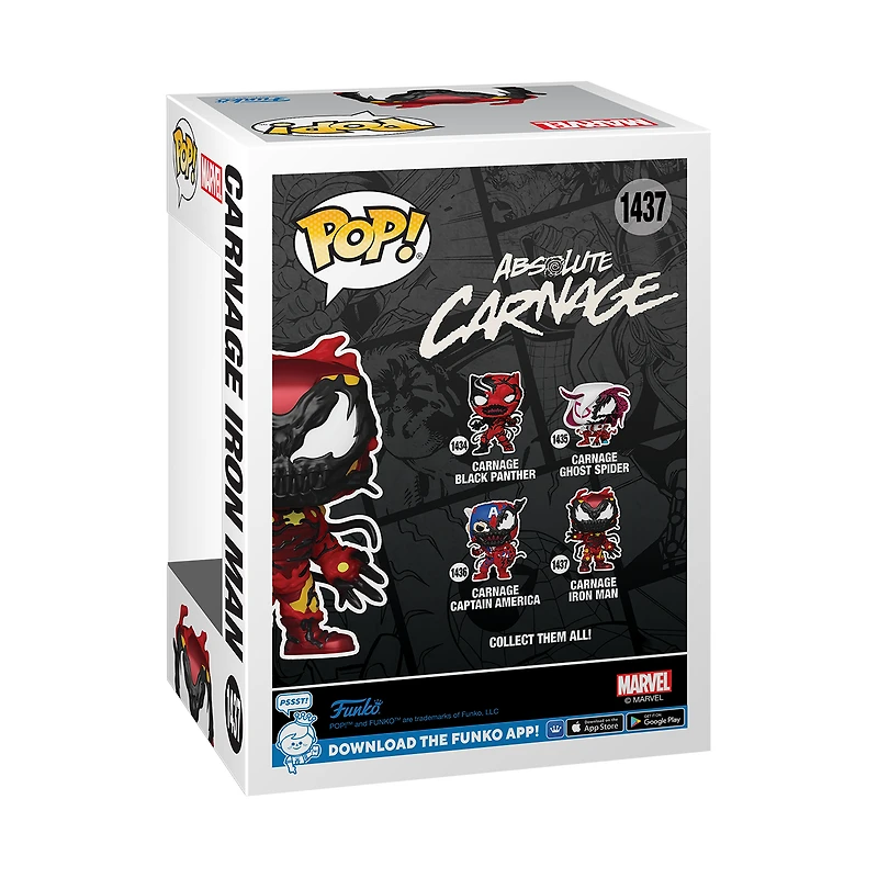 Funko POP! Marvel: Carnageized Iron Man 4.1-in Vinyl Bobblehead Figure