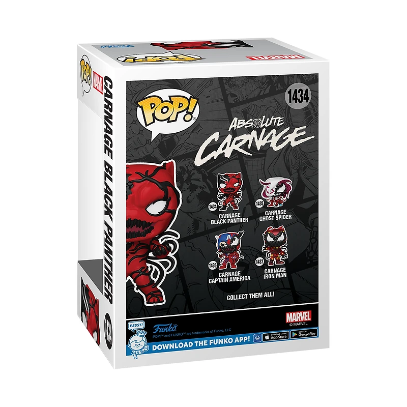 Funko POP! Marvel: Carnageized Black Panther 3.85-in Vinyl Bobblehead Figure