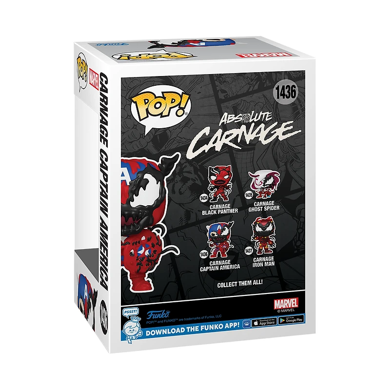 Funko POP! Marvel: Carnageized Captain America 3.85-in Vinyl Bobblehead Figure