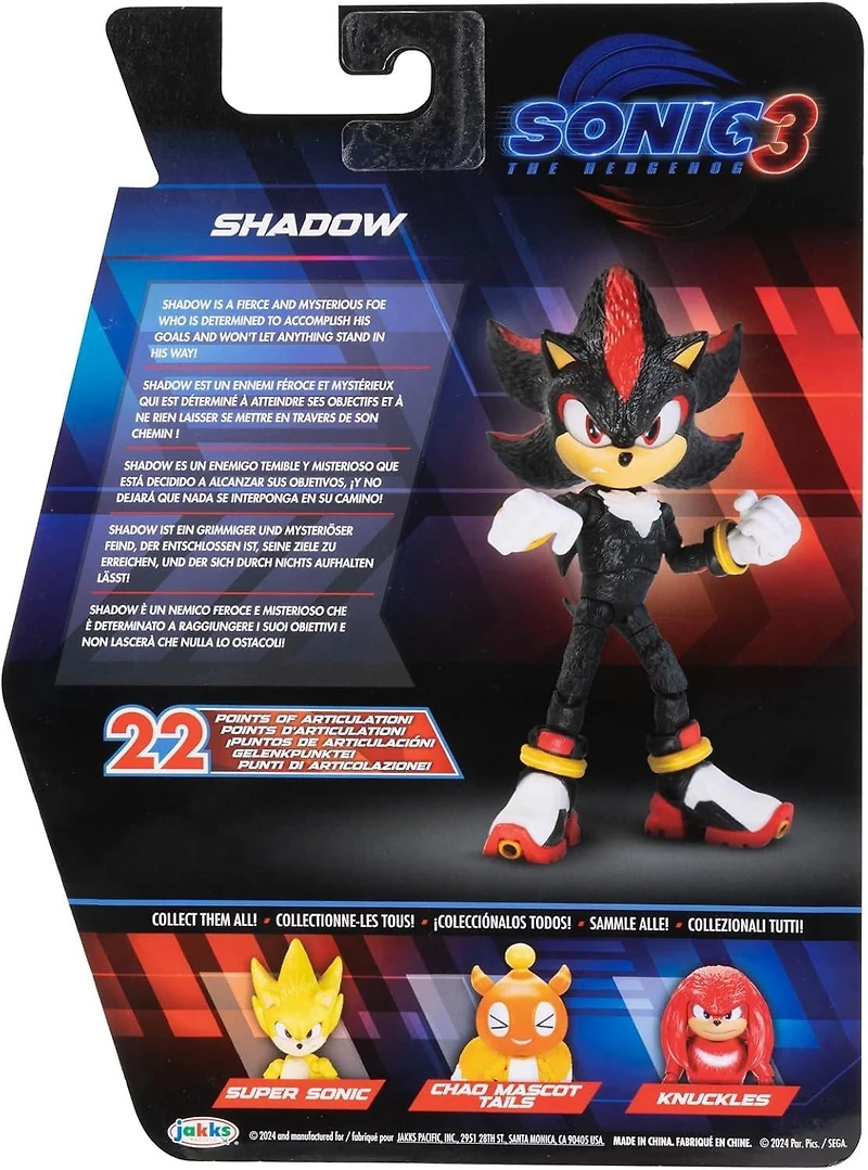Jakks Pacific Sonic the Hedgehog 3 Movie Shadow 5-in Action Figure