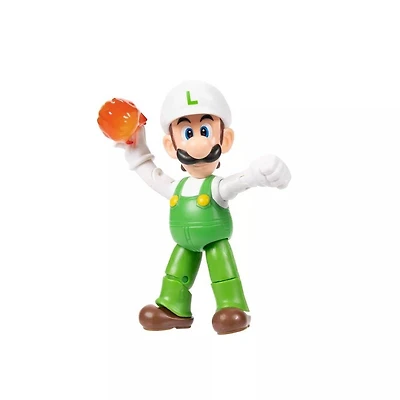 Jakks Pacific Super Mario Fire Luigi 4-in Figure