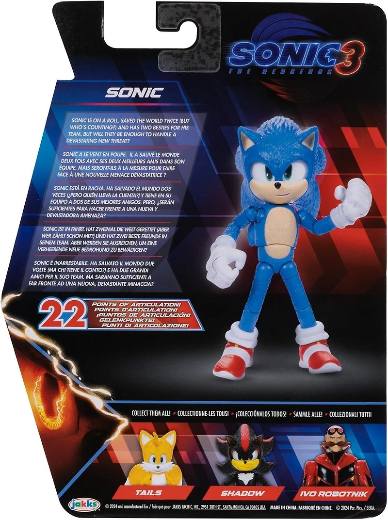 Jakks Pacific Sonic the Hedgehog 3 Movie Sonic 5-in Figure