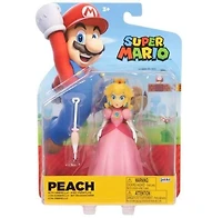 Jakks Pacific Super Mario Princess Peach with Umbrella 4-in Action Figure