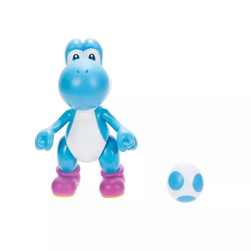 Jakks Pacific Super Mario Light Blue Yoshi with Egg 4-in Figure
