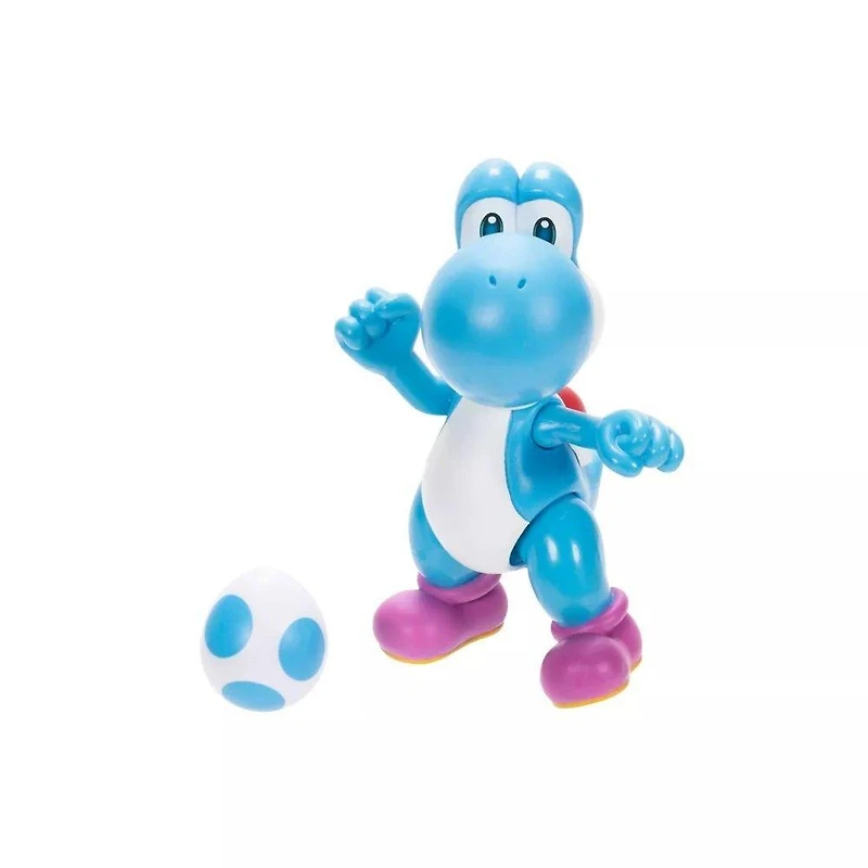 Jakks Pacific Super Mario Light Blue Yoshi with Egg 4-in Figure