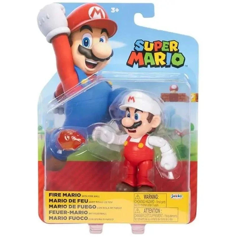 Jakks Pacific Nintendo Super Mario Wave 41 Fire Mario 4-In Action Figure
