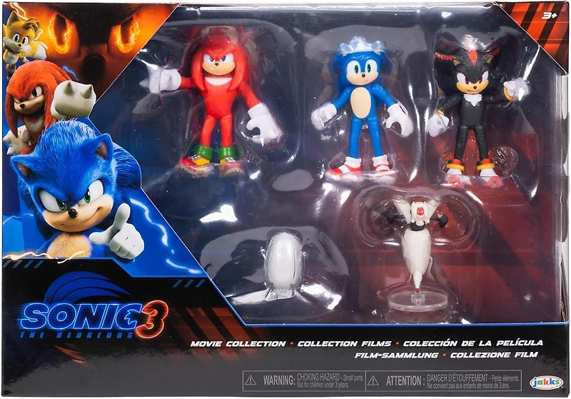Jakks Pacific Sonic The Hedgehog 3 Movie Sonic, Knuckles, and Shadow 2.5-in Figure Multi-Pack