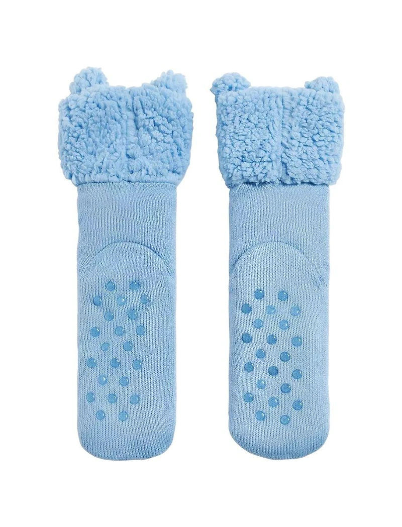 Care Bears Grumpy Bear Sherpa Lined Gripper Bottom Slippers