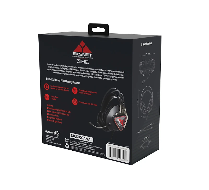 Terminator 40th Anniversary SKYNET LED Gaming Headset GameStop Exclusive