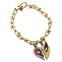 Marvel Deadpool and Wolverine Best Friends Charm Gold Plated Bracelet GameStop Exclusive