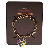Marvel Deadpool and Wolverine Best Friends Charm Gold Plated Bracelet GameStop Exclusive