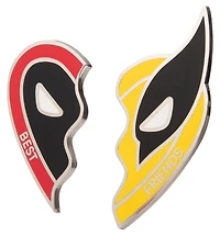 Deadpool and Wolverine Best Friends Heart Pin Set GameStop Exclusive