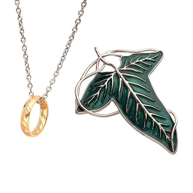 Lord of the Rings Frodo's Leaf Brooch and The One Ring Collectors Box Gamestop Exclusive