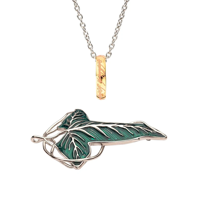 Lord of the Rings Frodo's Leaf Brooch and The One Ring Collectors Box Gamestop Exclusive