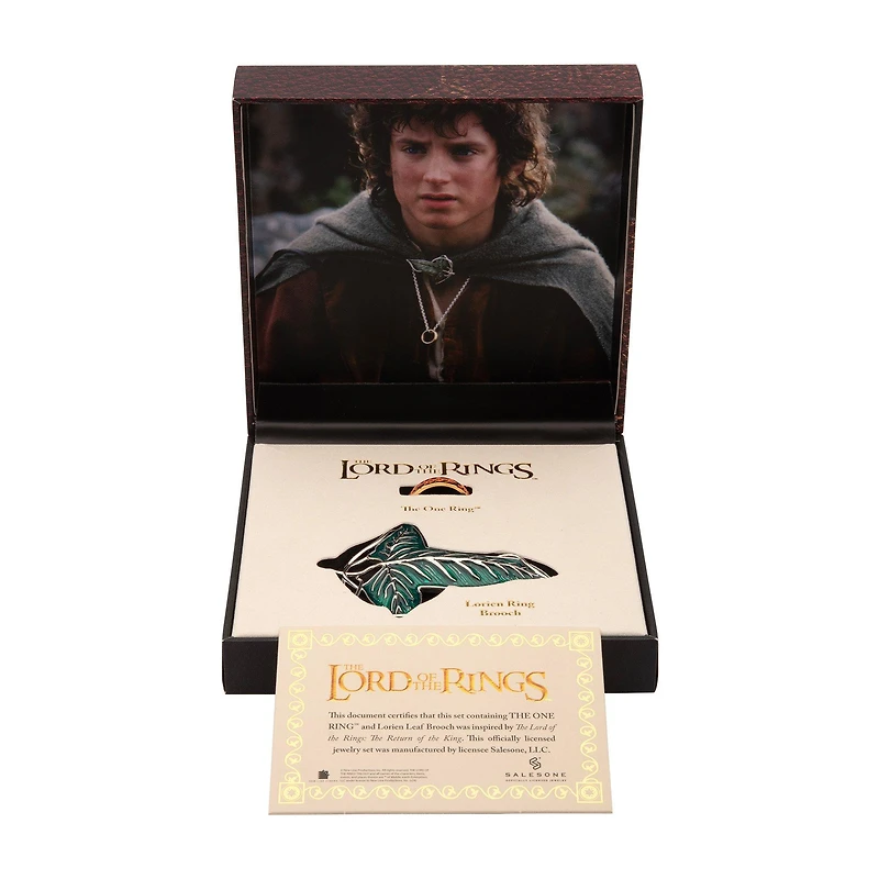 Lord of the Rings Frodo's Leaf Brooch and The One Ring Collectors Box Gamestop Exclusive