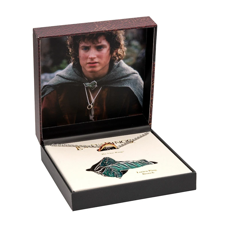 Lord of the Rings Frodo's Leaf Brooch and The One Ring Collectors Box Gamestop Exclusive