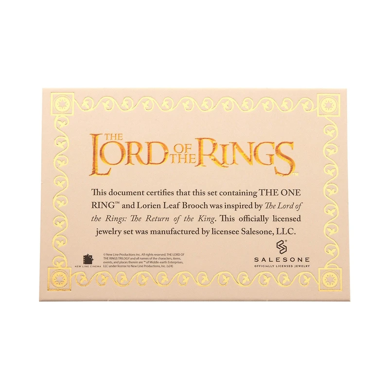 Lord of the Rings Frodo's Leaf Brooch and The One Ring Collectors Box Gamestop Exclusive