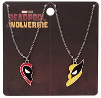Deadpool and Wolverine Best Friends Heart Necklace Set GameStop Exclusive