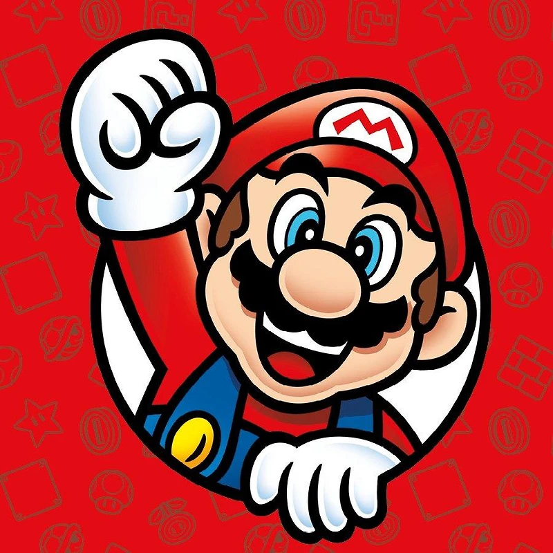 Super Mario Mario and Luigi Circle 2-Pack Canvas