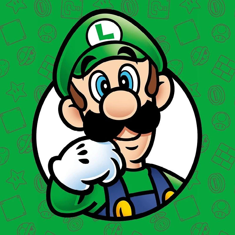Super Mario Mario and Luigi Circle 2-Pack Canvas