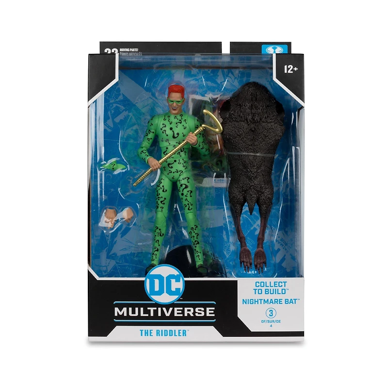 McFarlane Toys DC Multiverse Batman Forever (Build-A-Figure -Nightmare Bat) The Riddler 7-in Action Figure