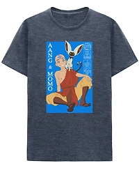 Avatar: The Last Air Bender Aang and Momo Navy Blue Unisex Graphic T-Shirt