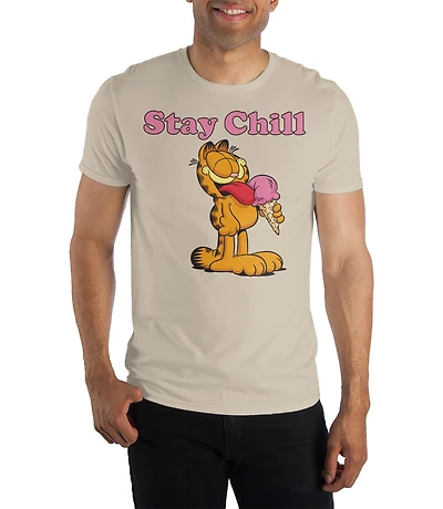 Garfield Stay Chill Ice Cream Graphic Unisex T-Shirt