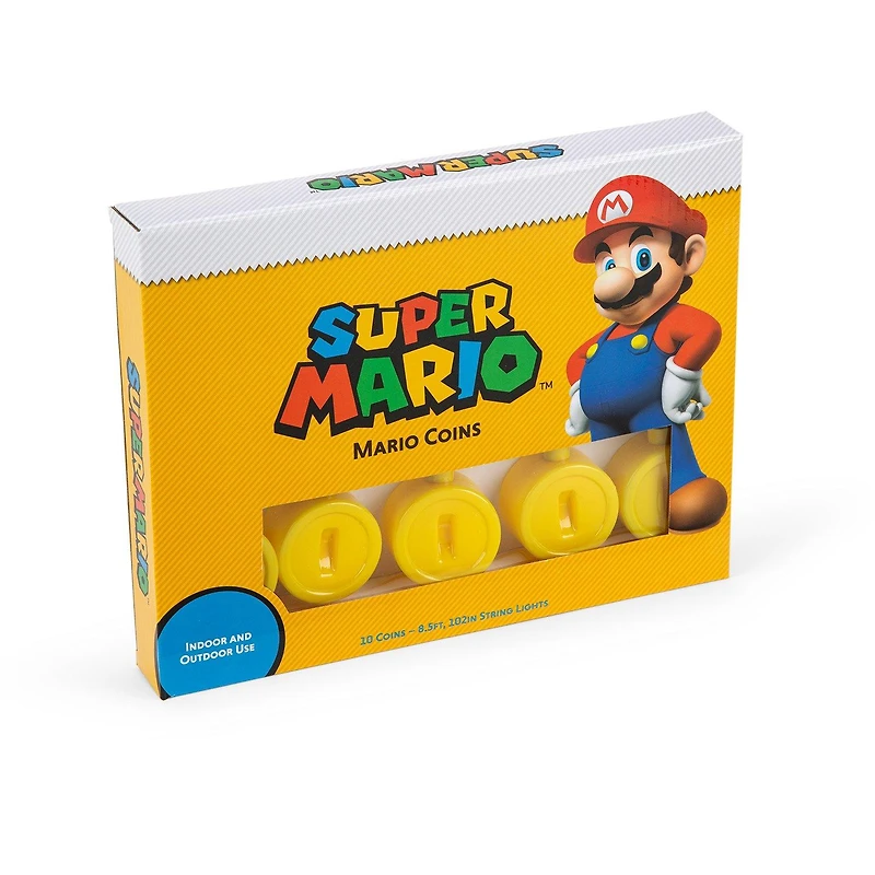 Super Mario Coin 8-ft Holidays Christmas String Lights
