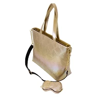 Loungefly Sanrio 50th Anniversary Hello Kitty Metallic Gold Tote Bag With Coin Bag
