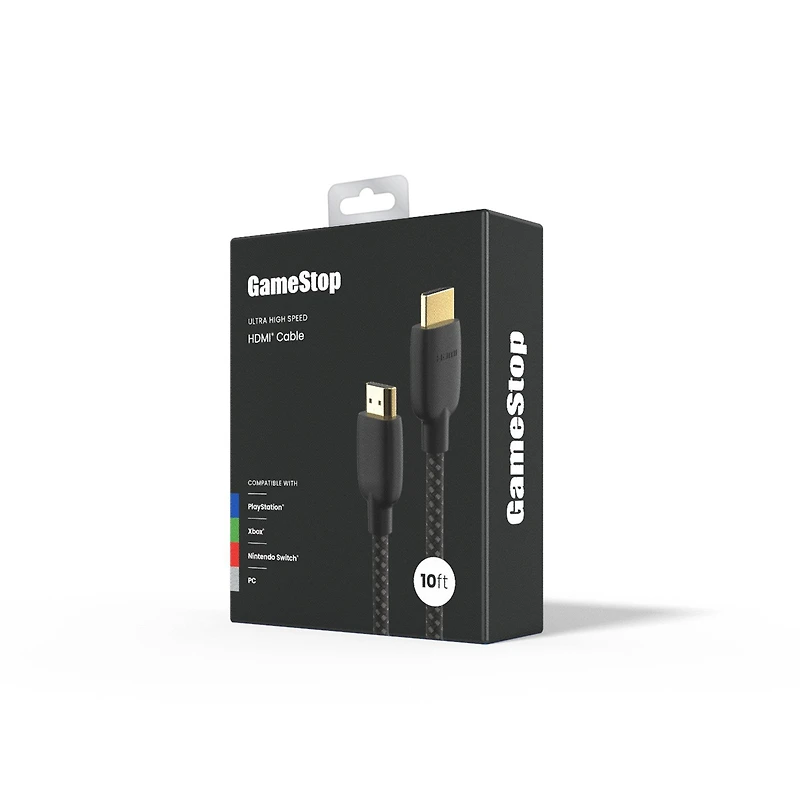 GameStop Ultra High Speed HDMI 10ft Cable for PlayStation 4/5, Xbox One, Xbox Series X/S, Nintendo Switch