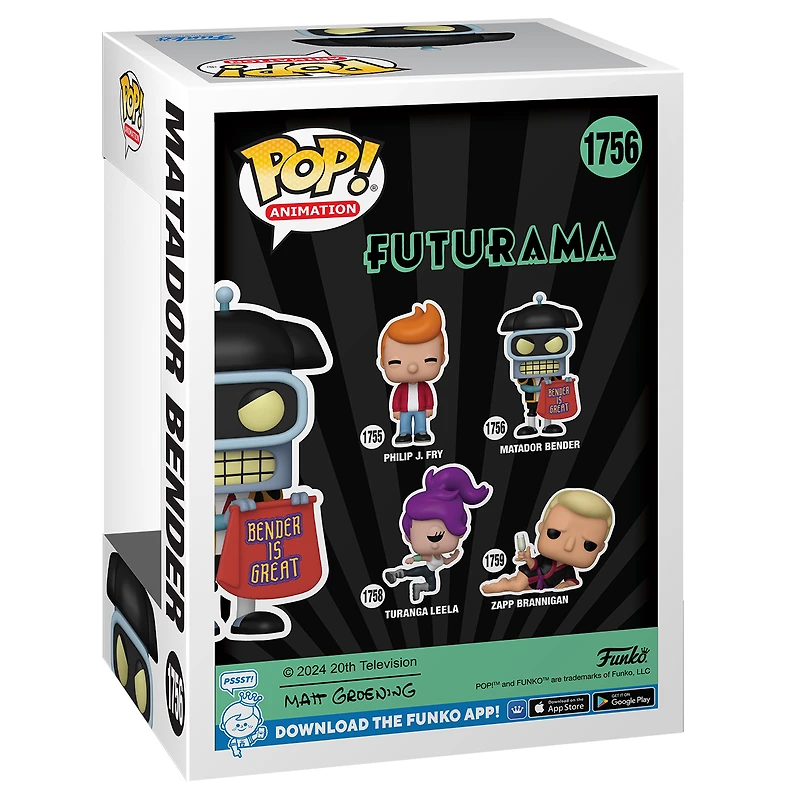 Funko POP! TV: Futurama Bender (Matador) 4.55-in Vinyl Figure