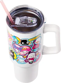 Hello Kitty and Friends Sticker Collage 40oz Stainless Steel Tumbler with Handle