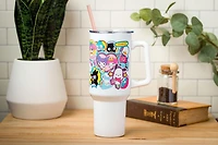 Hello Kitty and Friends Sticker Collage 40oz Stainless Steel Tumbler with Handle
