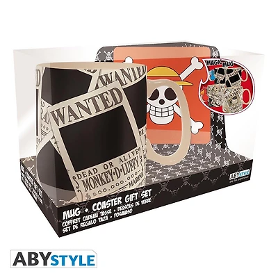 ABYstyle One Piece Heat Change Mug Wanted and Coaster Set