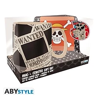ABYstyle One Piece Heat Change Mug Wanted and Coaster Set
