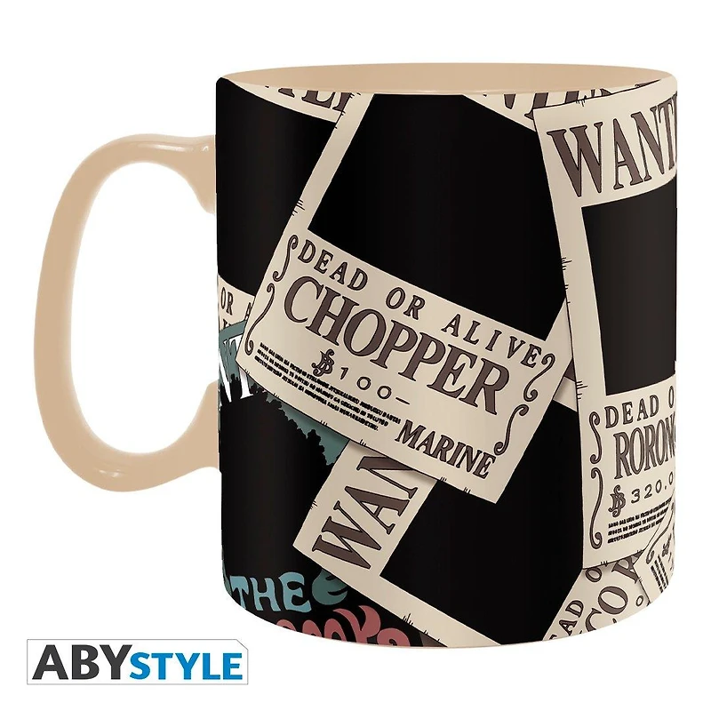 ABYstyle One Piece Heat Change Mug Wanted and Coaster Set