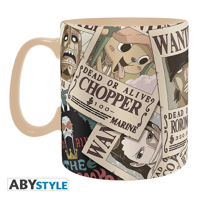 ABYstyle One Piece Heat Change Mug Wanted and Coaster Set