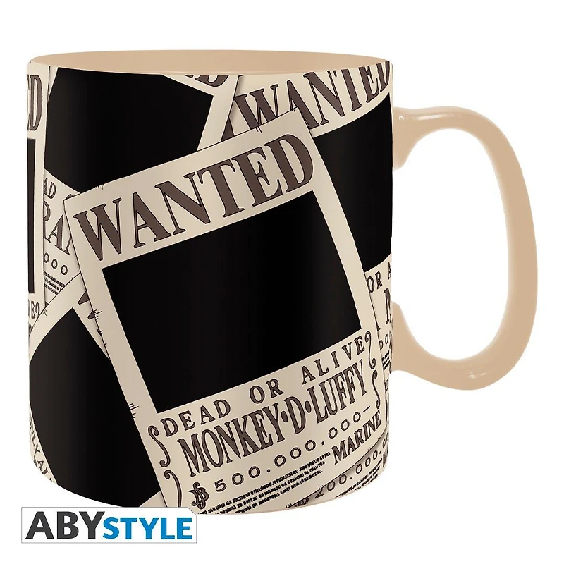 ABYstyle One Piece Heat Change Mug Wanted and Coaster Set
