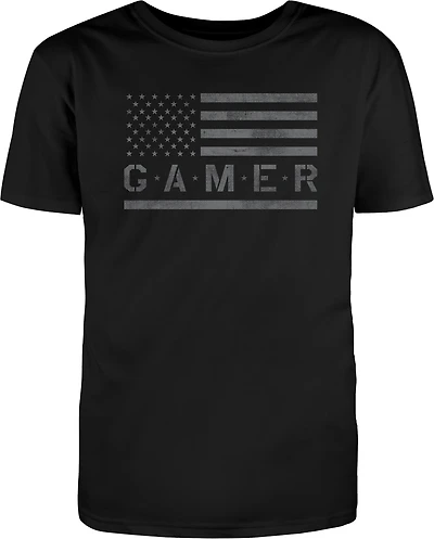 Geeket USA Gamer Black Unisex Short Sleeve T-Shirt GameStop Exclusive
