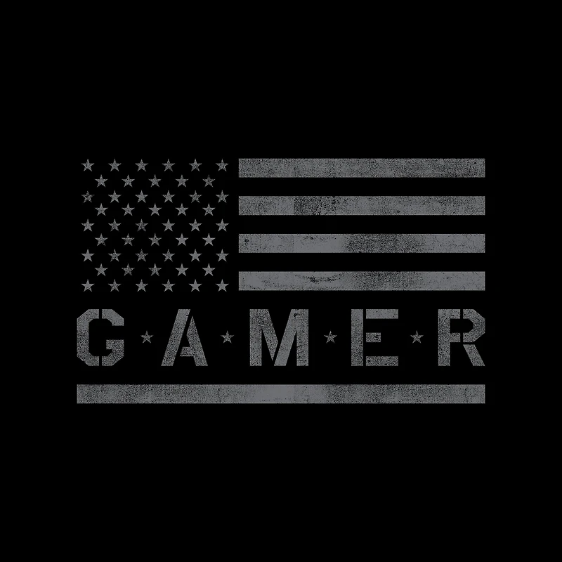 Geeket USA Gamer Black Unisex Short Sleeve T-Shirt GameStop Exclusive