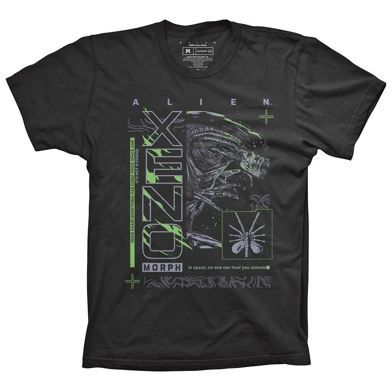 Alien Xenomorph Unisex Black Short Sleeve Graphic T-Shirt GameStop Exclusive