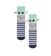 Star Wars The Mandalorian Grogu 2 Pack Crew Socks with 3D Ears
