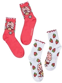 Strawberry Shortcake Sweet Treats Ribbed Lettuce Socks 2-Pack