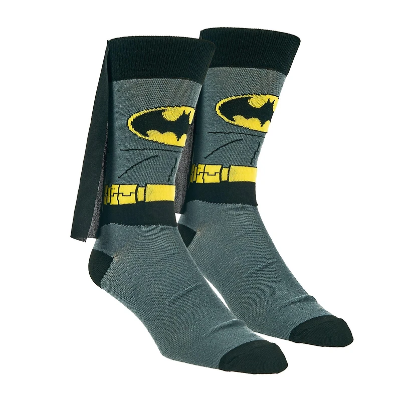 Batman Costume Novelty Crew Sock with Cape