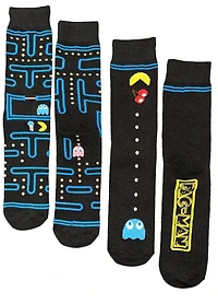 PAC-MAN Video Game Mens Crew Socks 2-Pack