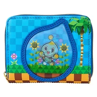Loungefly Sonic the Hedgehog Chaos Garden Lenticular Zip Around Wallet GameStop Exclusive