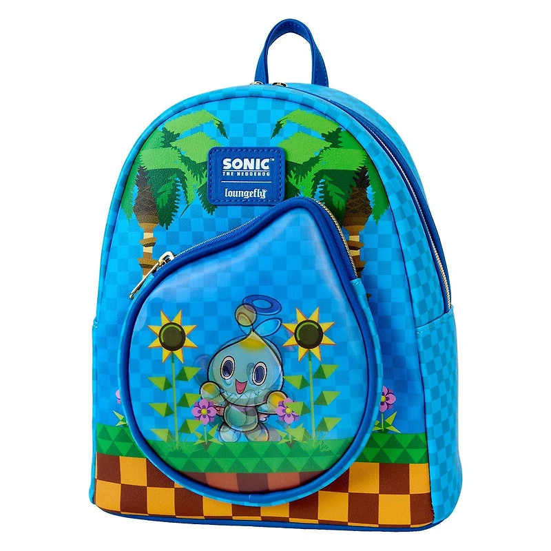 Loungefly Sonic the Hedgehog Chaos Garden Lenticular Mini Backpack GameStop Exclusive